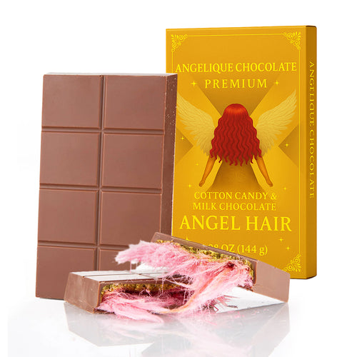 Angel Hair Pomegranate Cotton Candy & Milk Chocolate Bar