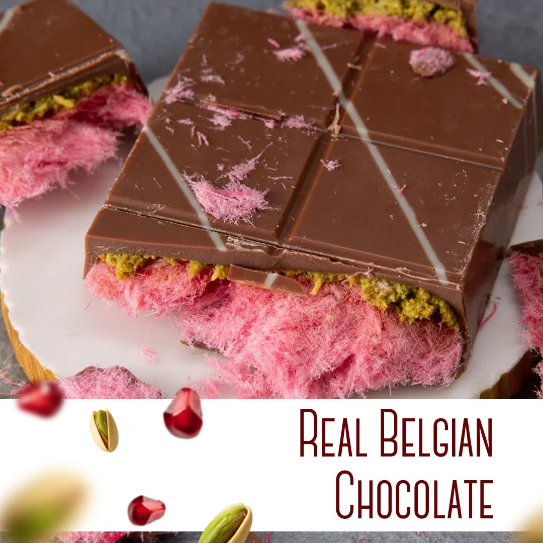 Angel Hair Pomegranate Cotton Candy & Milk Chocolate Bar
